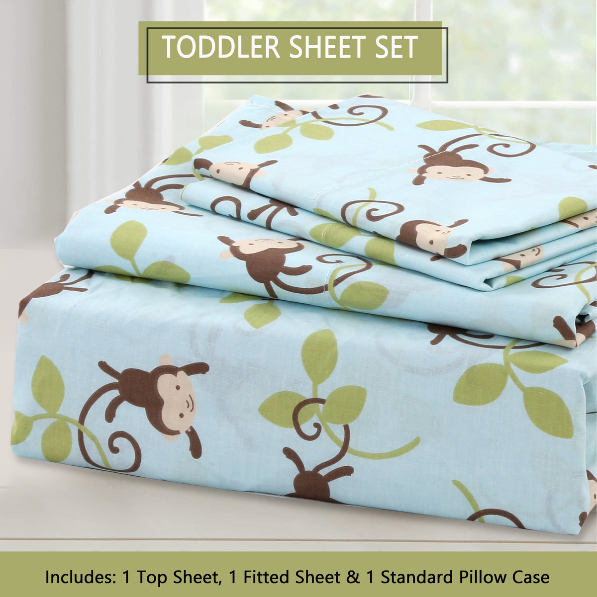 a stack of blue and brown sheets