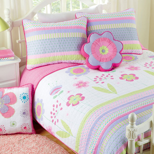 Blossom Floral Pink Purple Square Decor Throw Pillow