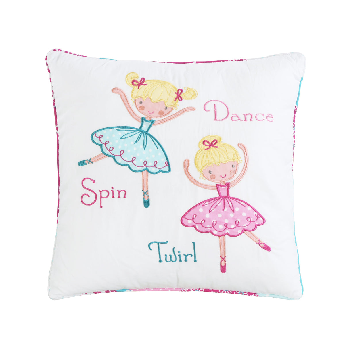 a pillow with girls on it