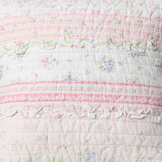 Romantic Chic Lace Ruffle Pink Real Patchwork Square Decor Throw Pillow