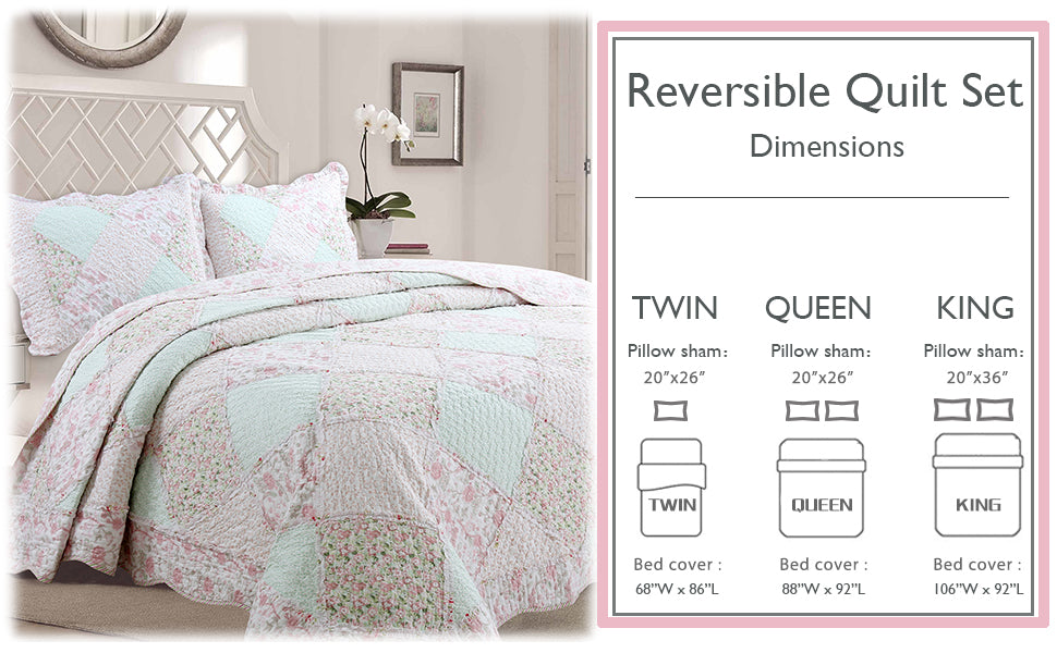 a bed with a quilt and a bed sheet