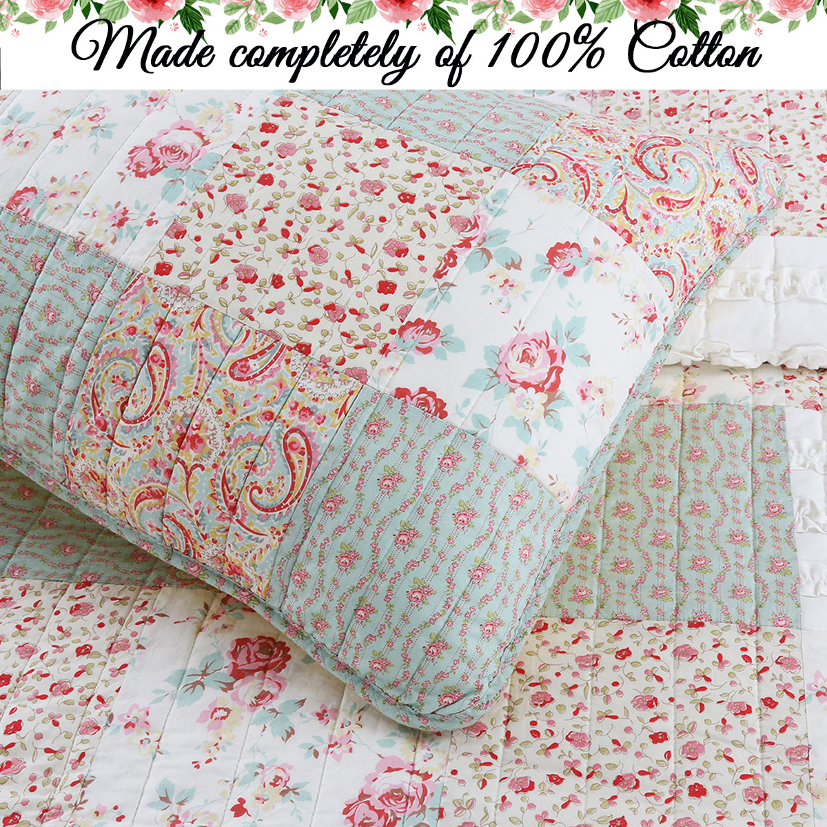 a close up of a pillow