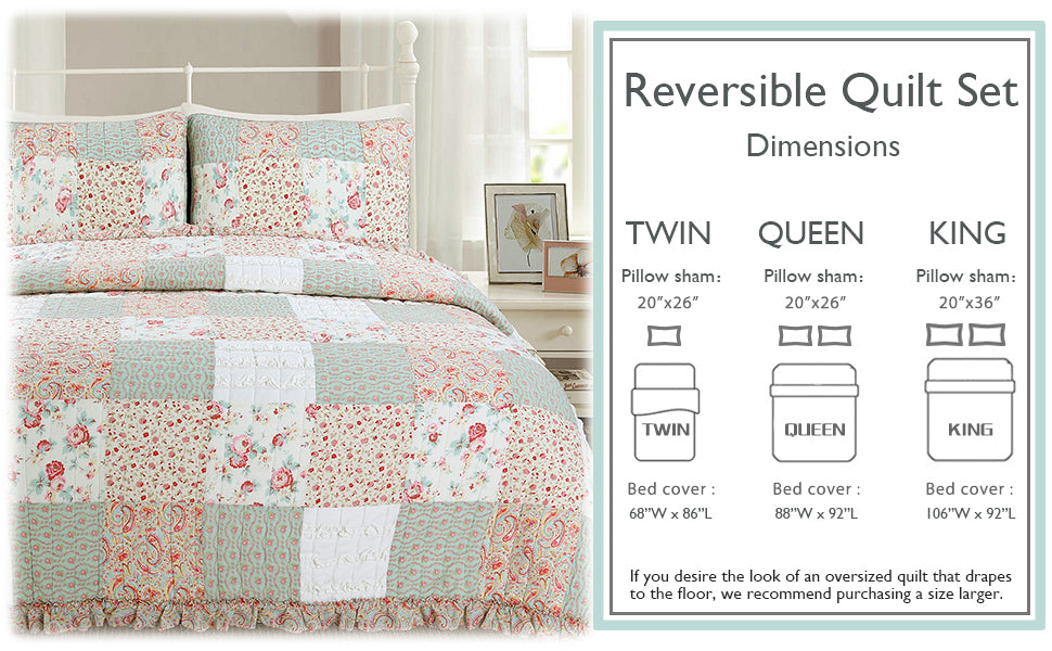 a bed with a quilt and a diagram