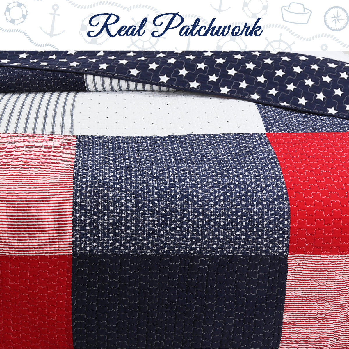 a close up of a quilt