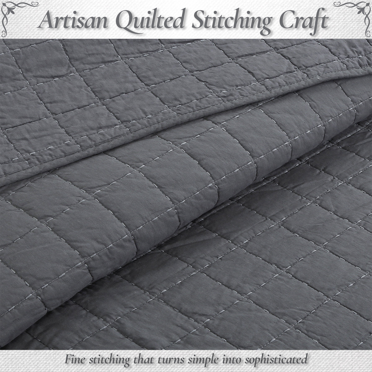 a close up of a quilted blanket