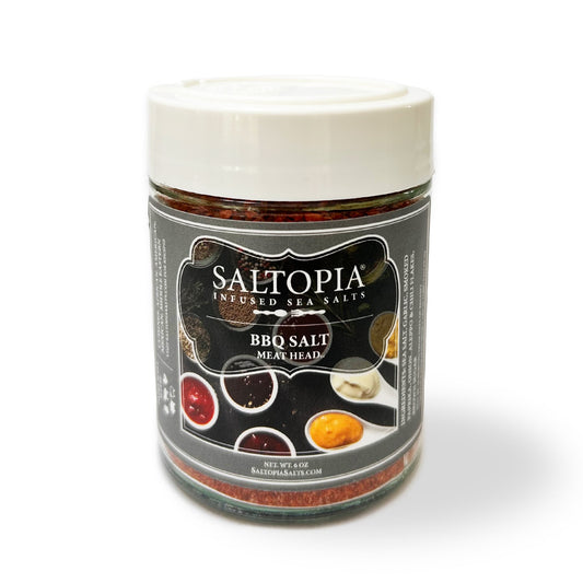a jar of salt with a white lid