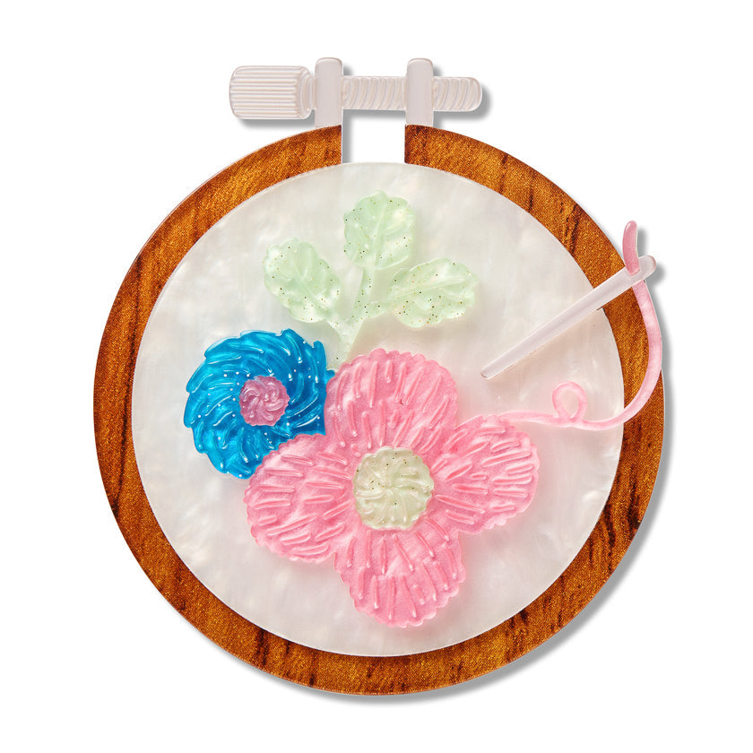 Stitched & Framed Brooch by Erstwilder