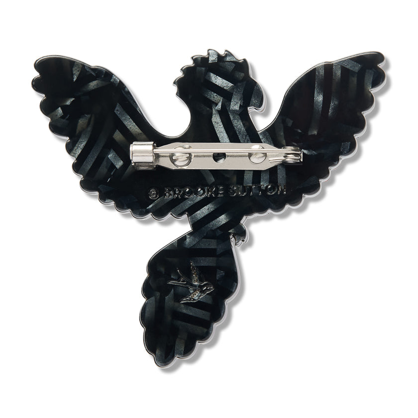 Kurri Kurri Marrpu (Red-Tailed Black Cockatoo) Brooch by Erstwilder