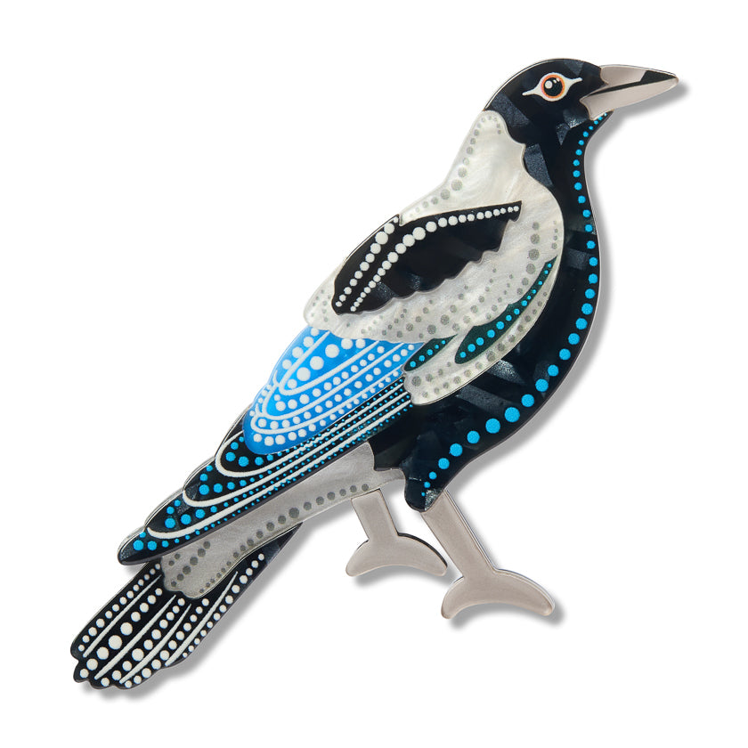 Kulpurru (Magpie) Brooch by Erstwilder