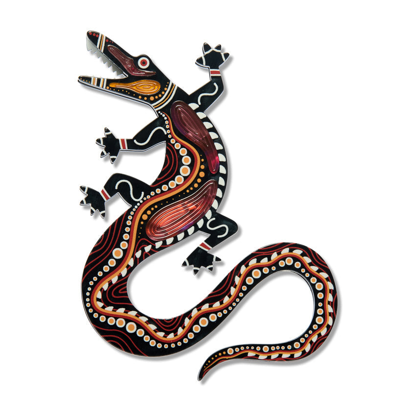 Yurtu Yurtu (Crocodile) Brooch by Erstwilder