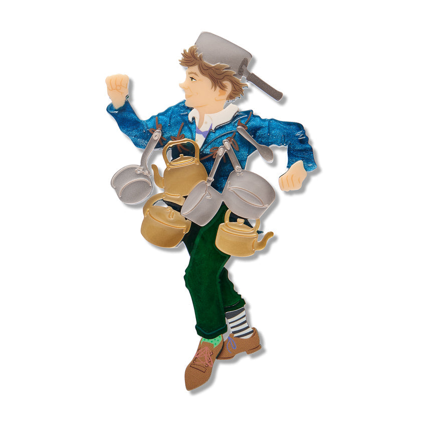 Saucepan Man Brooch by Erstwilder