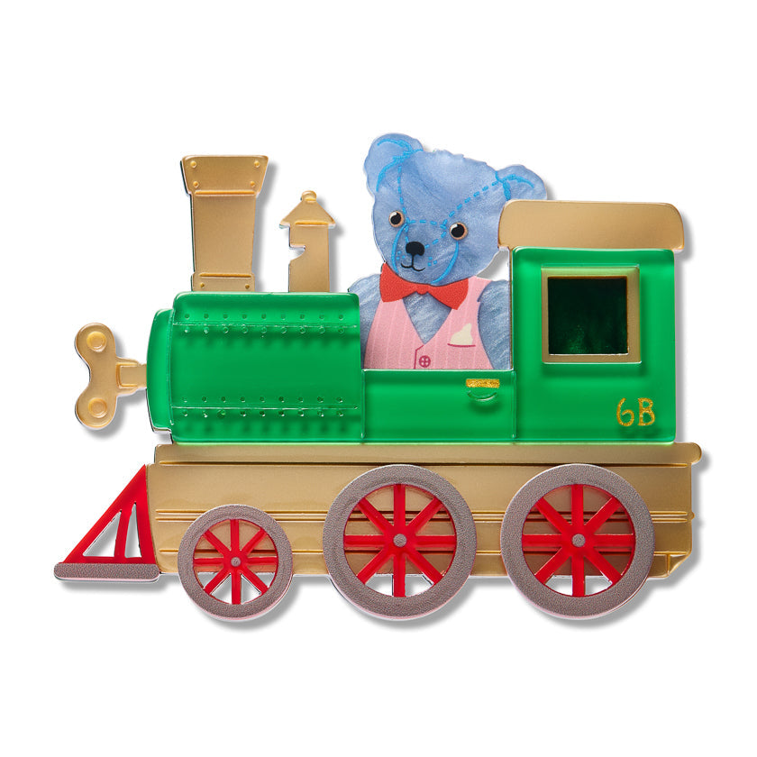 Bear Station Brooch by Erstwilder