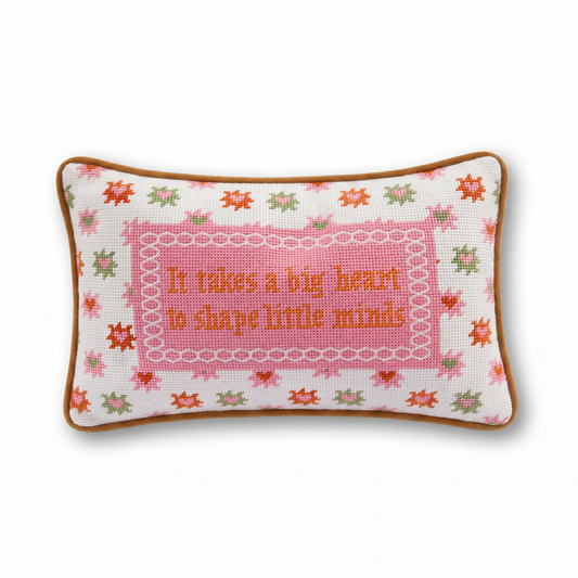 Big Heart Needlepoint Pillow