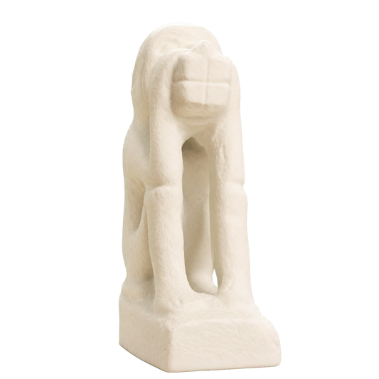 Figure of a squatting monkey