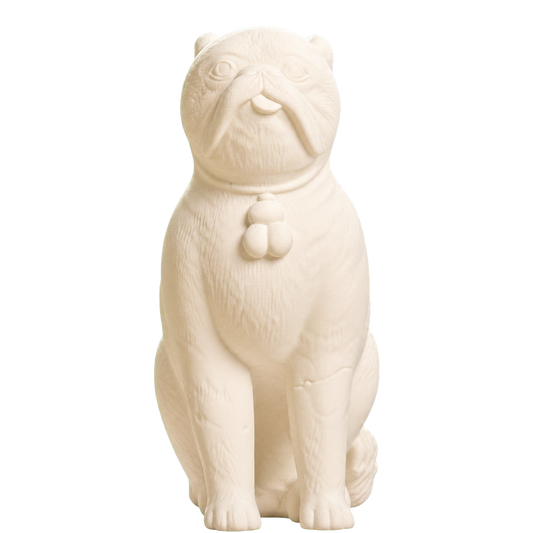Chinese Porcelain Pug Dog B (One of a Pair)