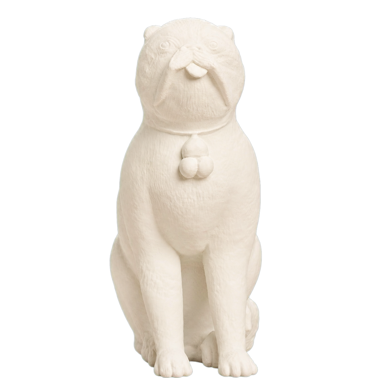 Chinese Porcelain Pug Dog A (One of a Pair)