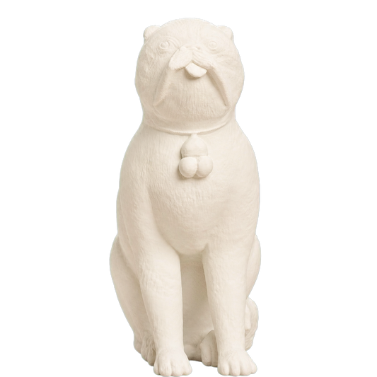 Chinese Porcelain Pug Dog A (One of a Pair)