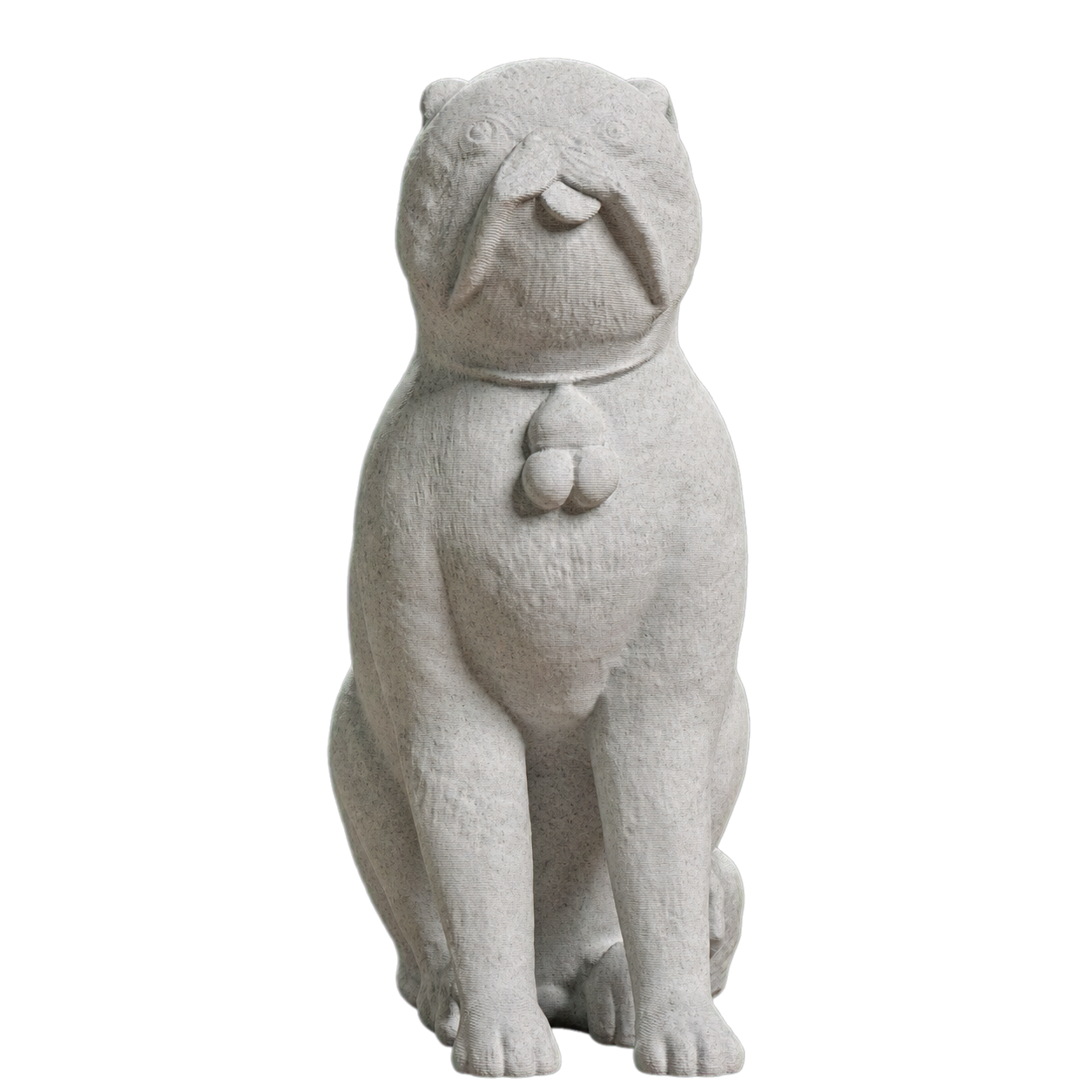 Chinese Porcelain Pug Dog A (One of a Pair)
