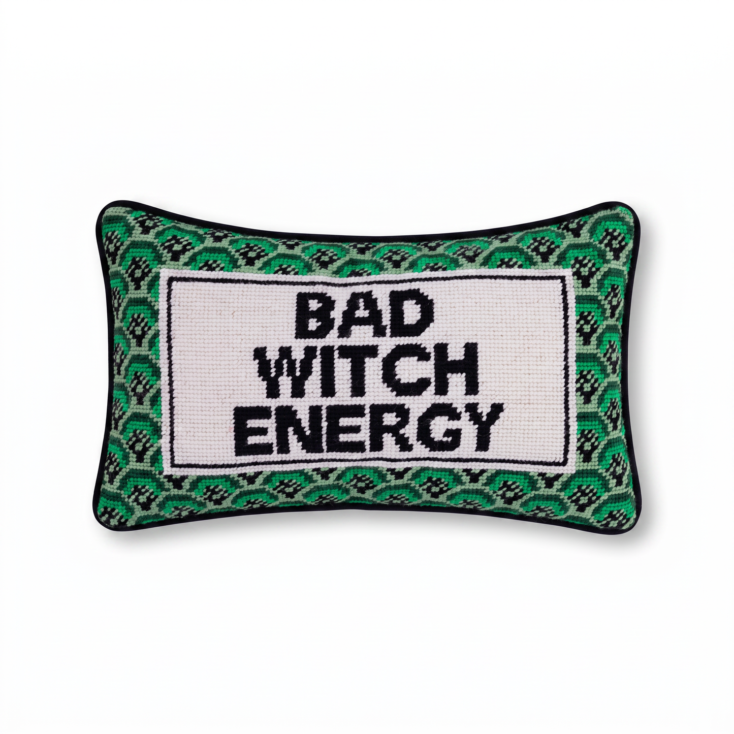 Bad Witch Energy Needlepoint Pillow