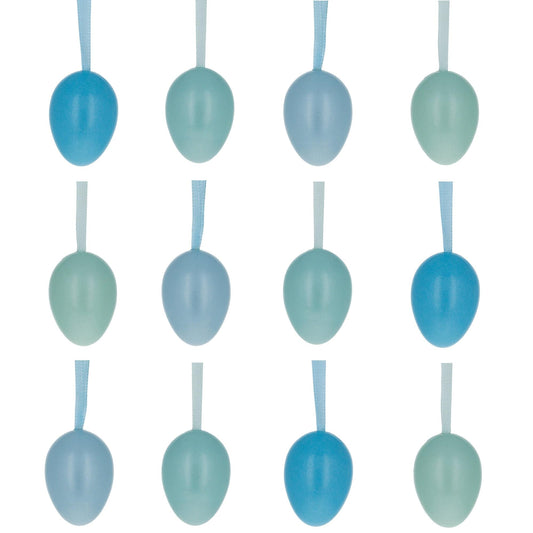 a group of blue and green balloons