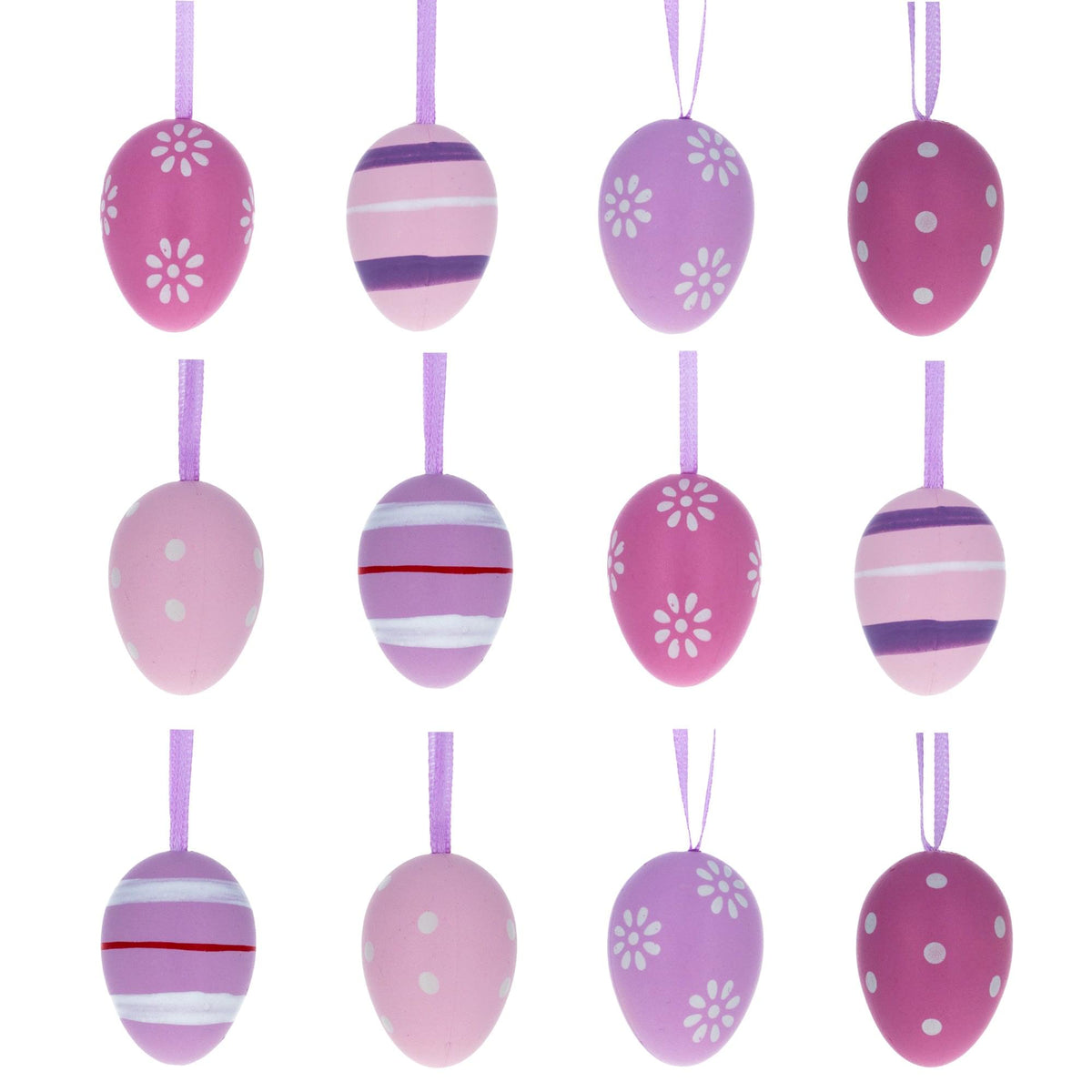 a collection of eggs from ribbons