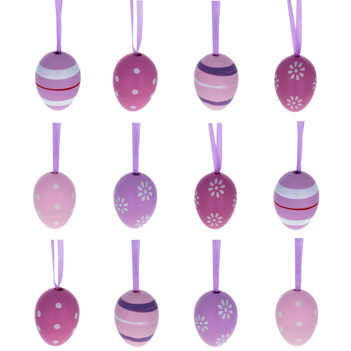 a collection of eggs from ribbons