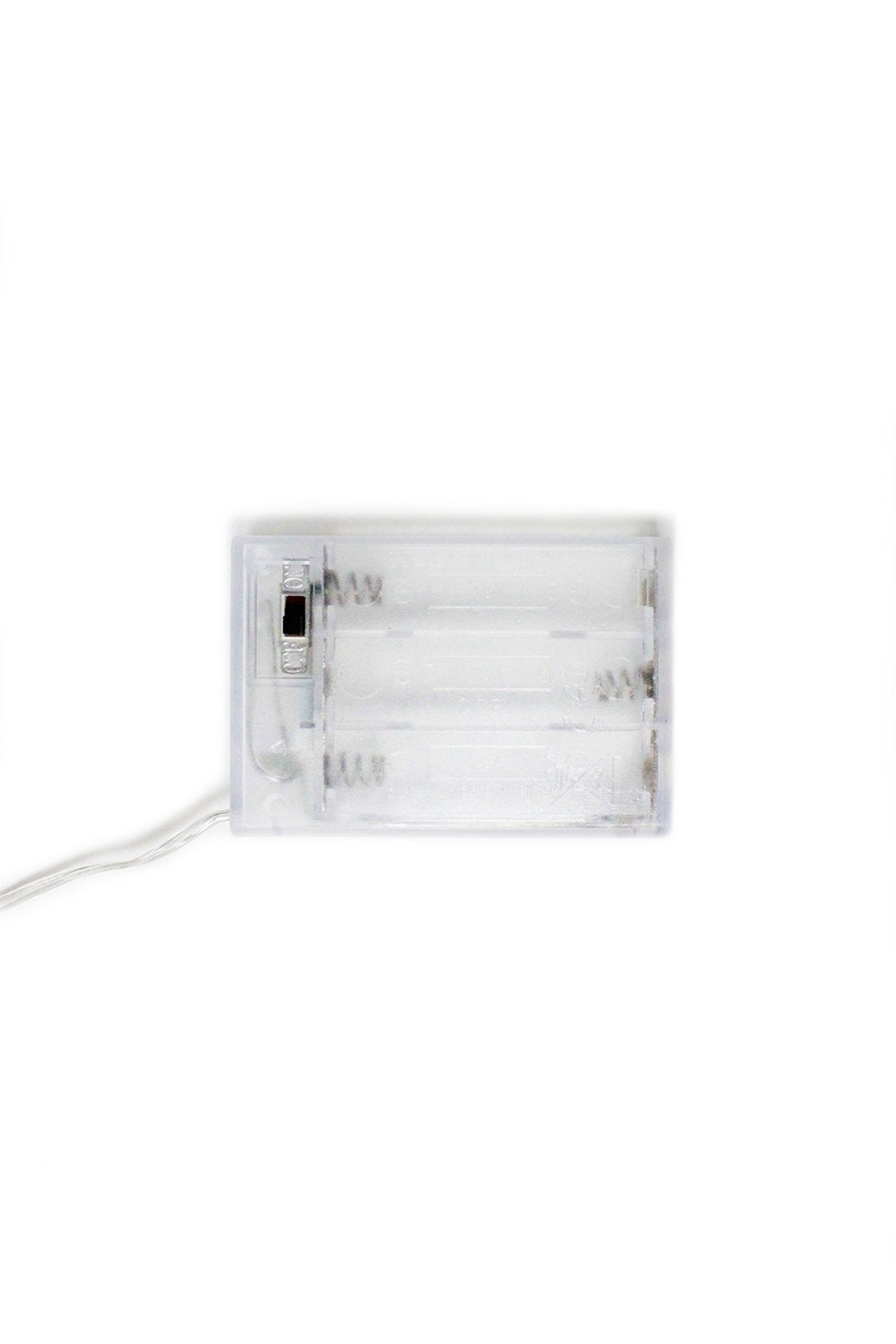 a clear plastic box with a wire