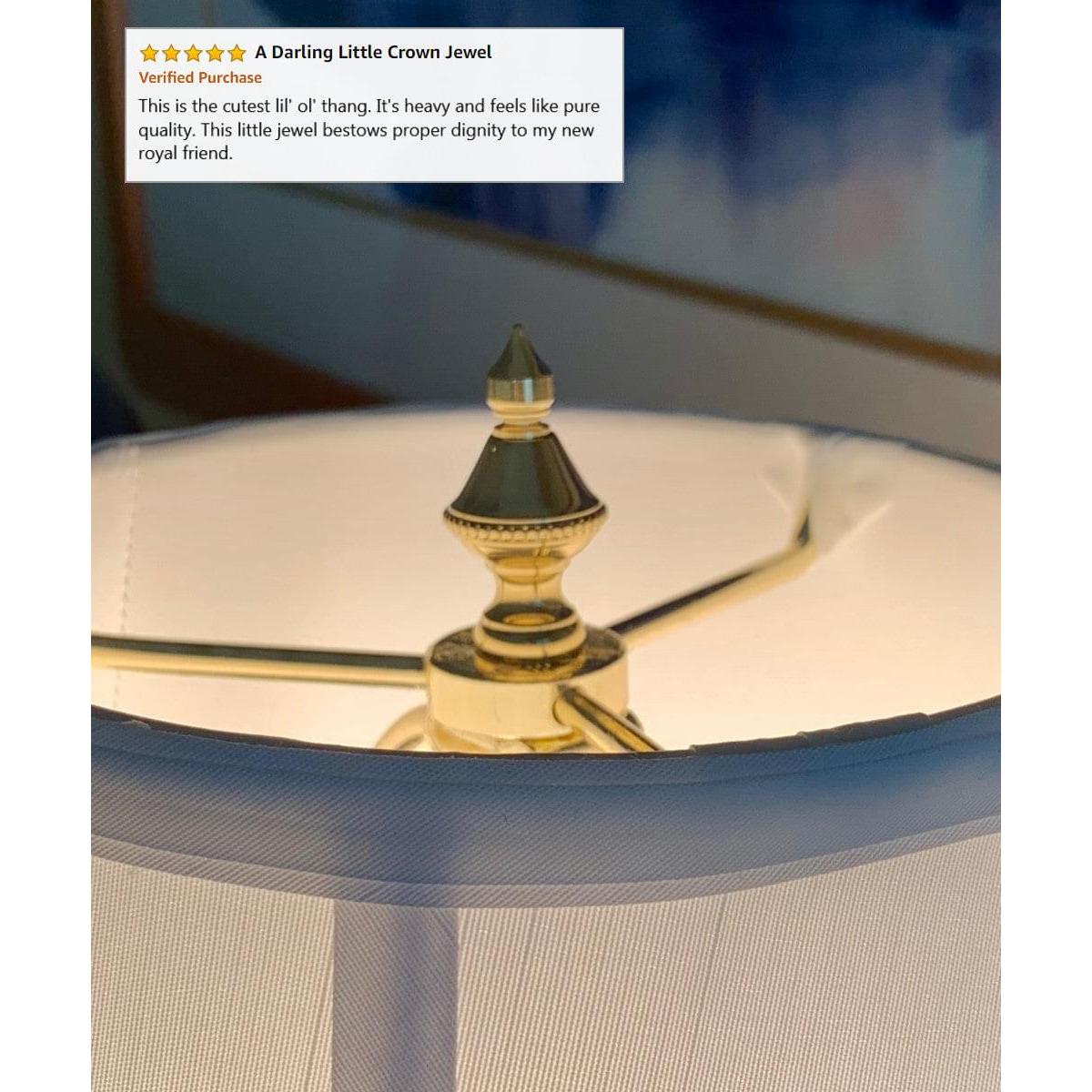 Beaded Knob Spire Lamp Finial Polished Brass 1.5"h