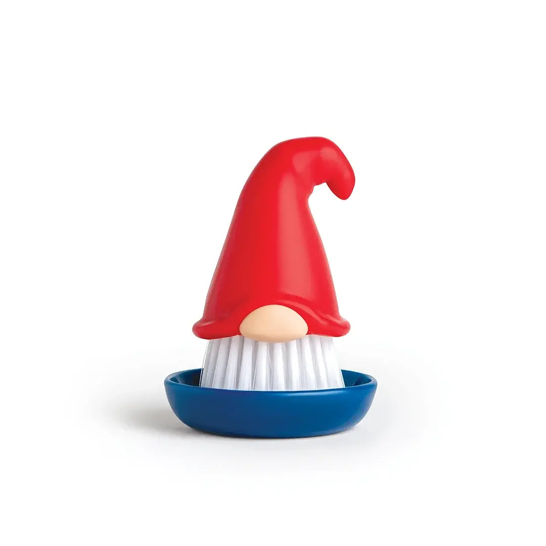 a small toothbrush with a red hat
