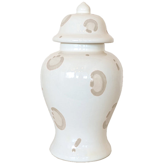 Beige Leopard Print Ginger Jars