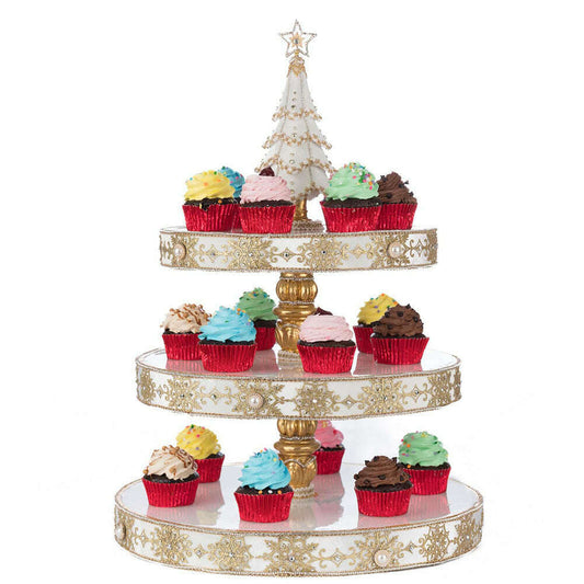 a tray with cupcakes on it
