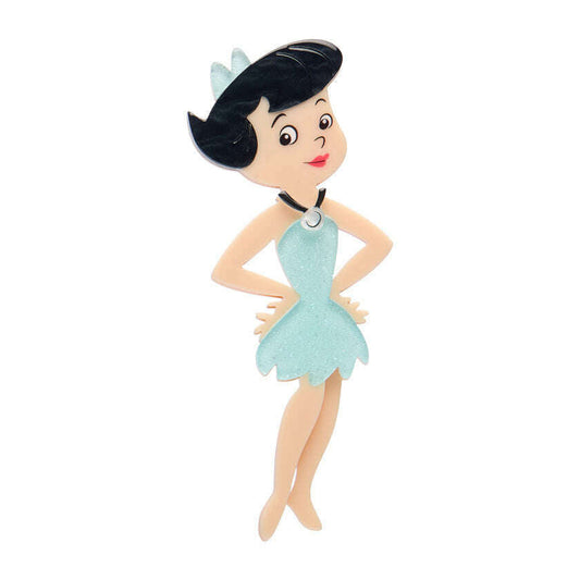 a cartoon character with black hair