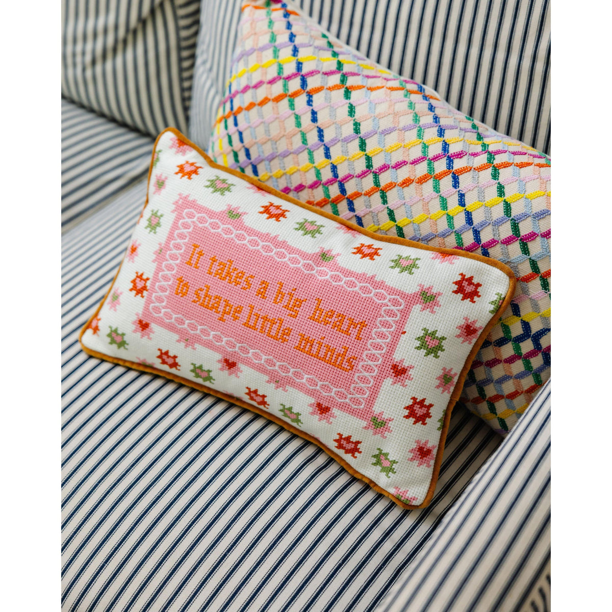 Big Heart Needlepoint Pillow