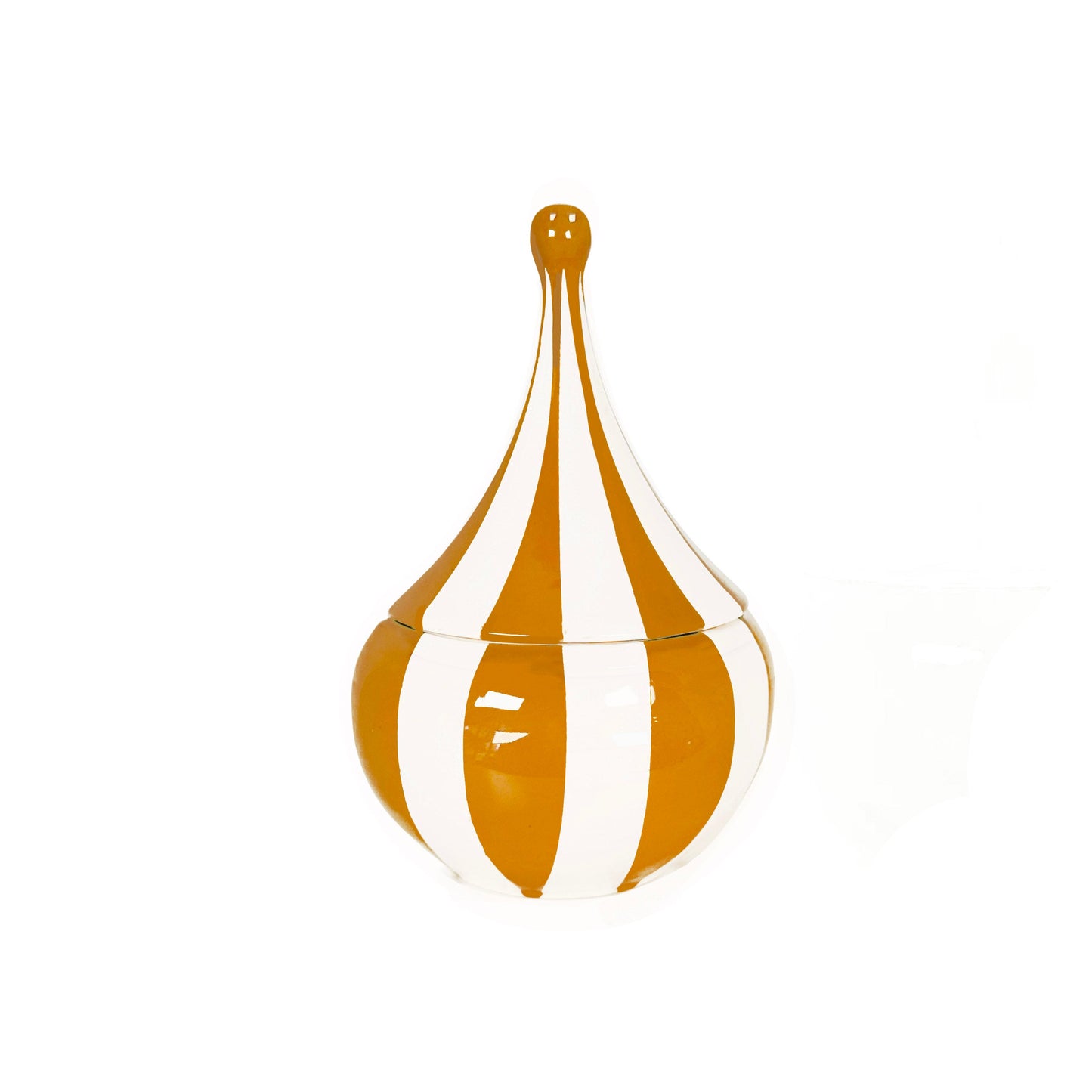 Big Top Stripes Teardrop Jars in Harvest Orange