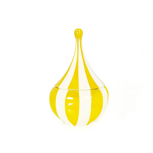 Big Top Stripes Teardrop Jars in Limoncello Yellow