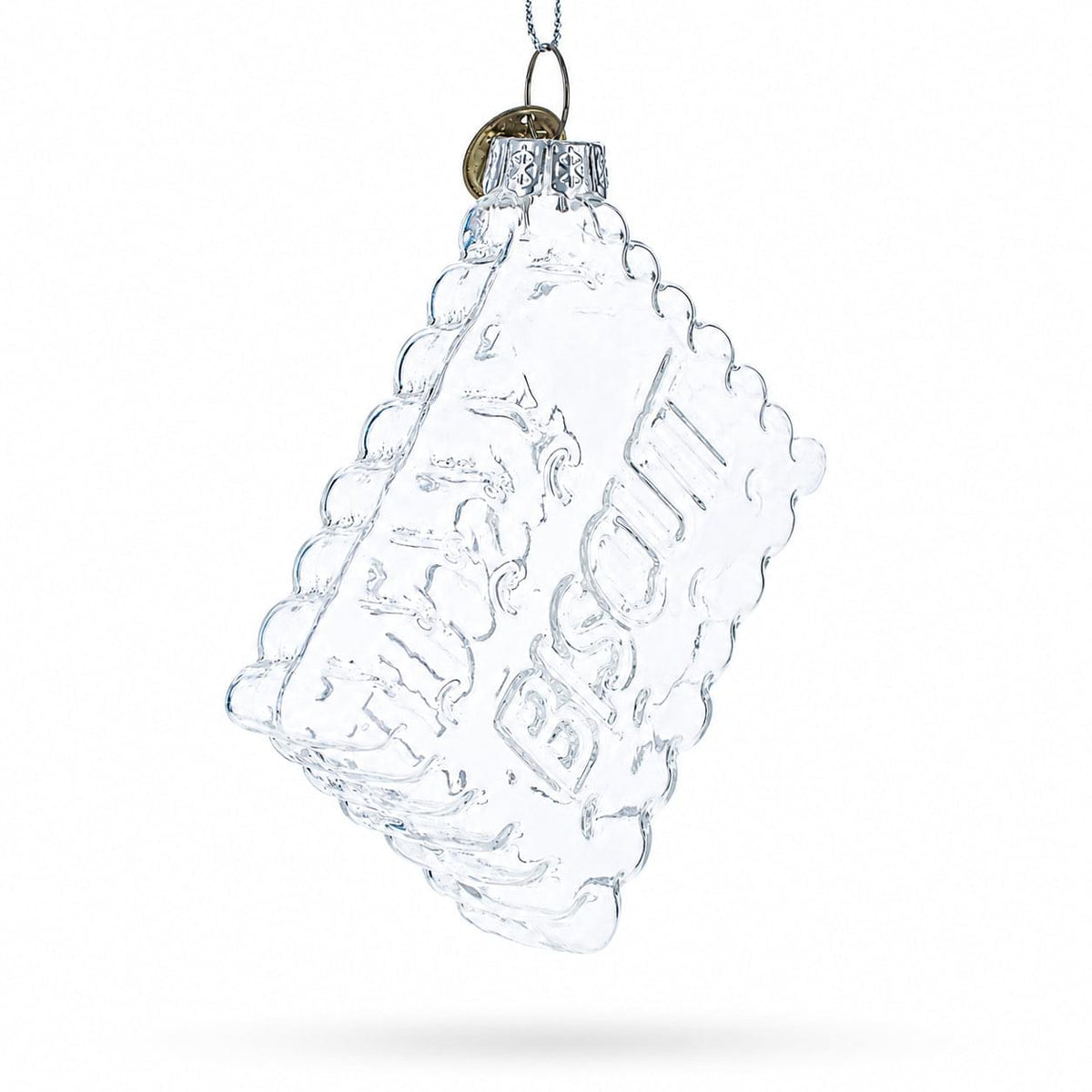 Biscuit Cookie Clear Glass Christmas Ornament