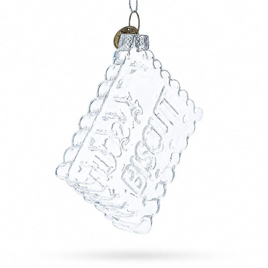 Biscuit Cookie Clear Glass Christmas Ornament