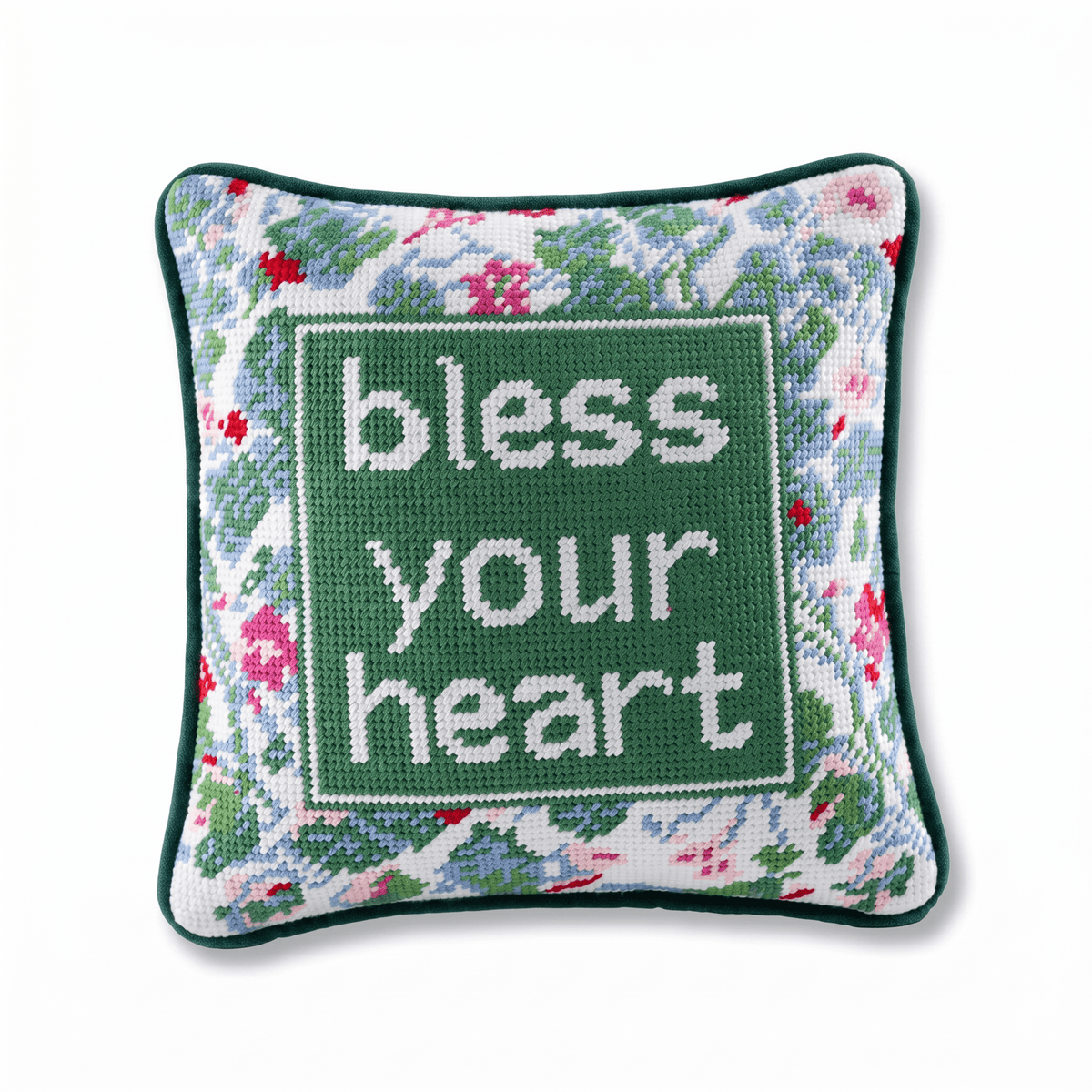 Bless Your Heart Needlepoint Pillow
