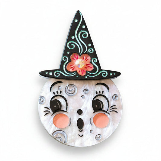 a round object with a face and a hat