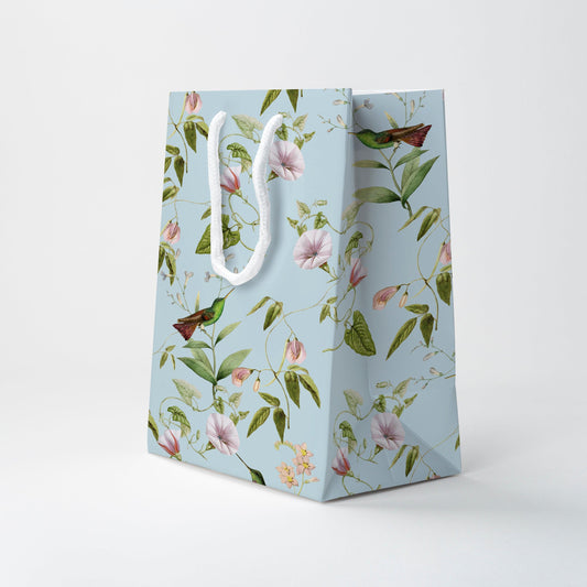 Blue Chinoiserie Bird Gift Bag