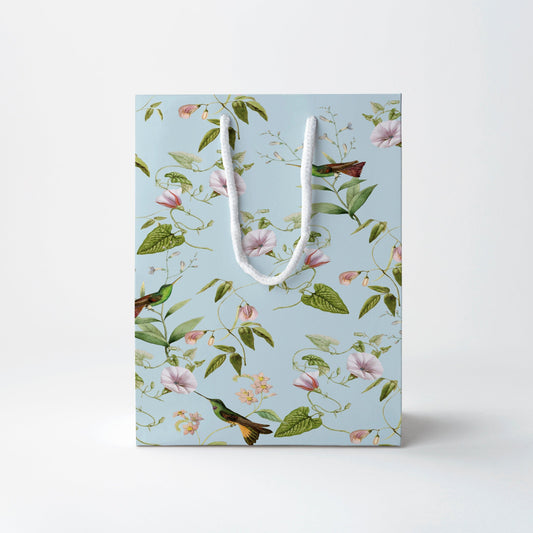 Blue Chinoiserie Bird Gift Bag
