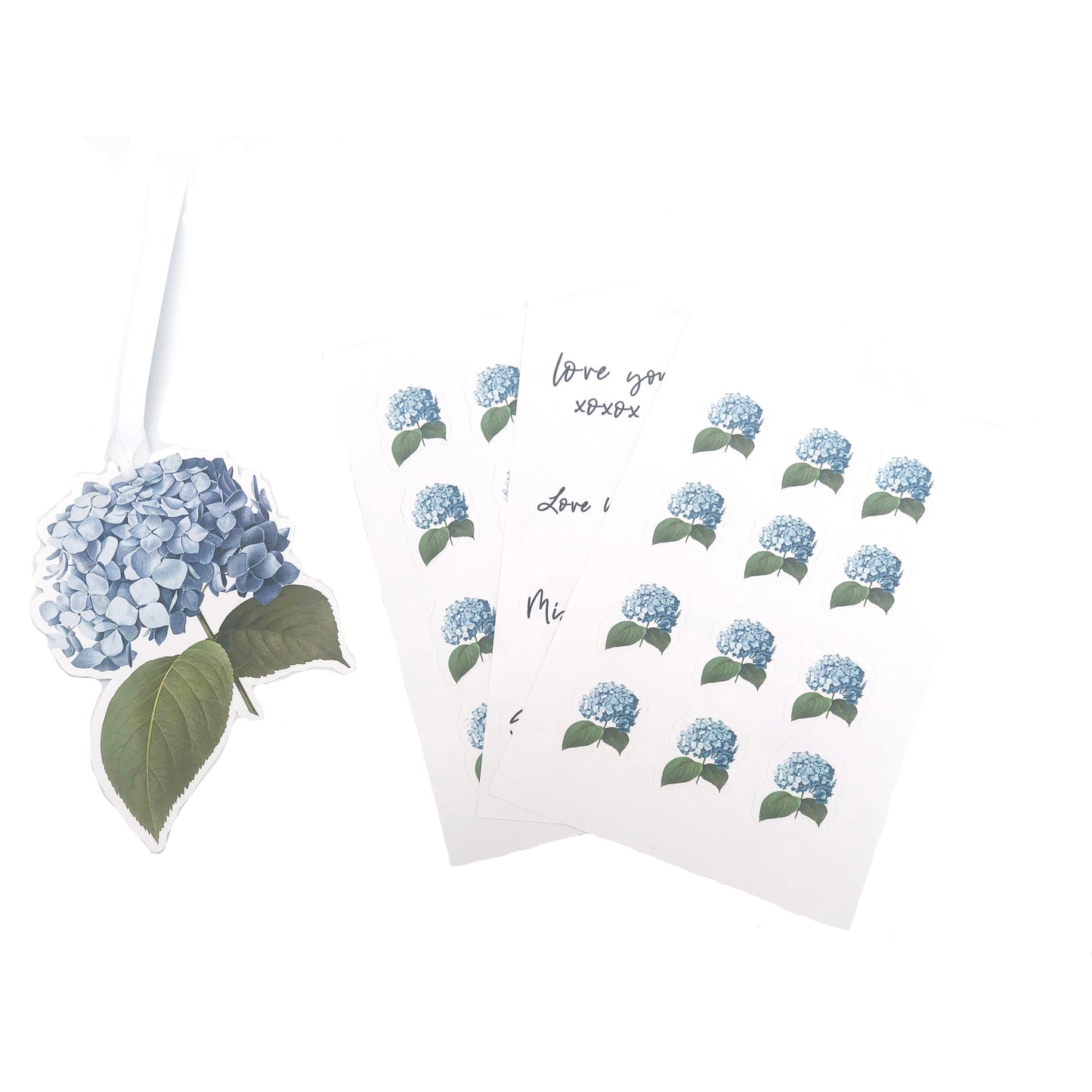 Blue Hydrangea Sticker Sheets