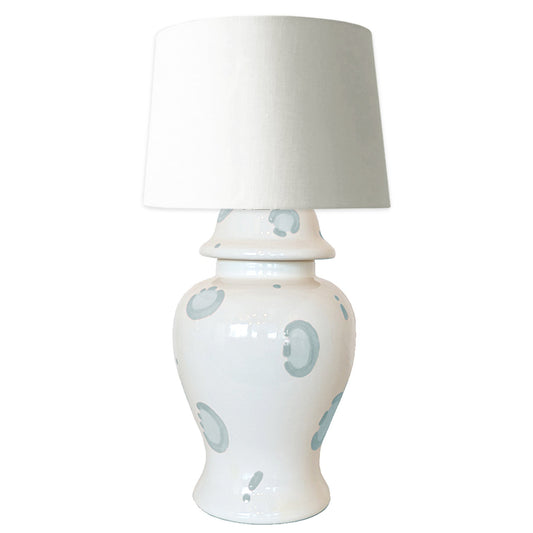 Blue Leopard Ginger Jar Lamp
