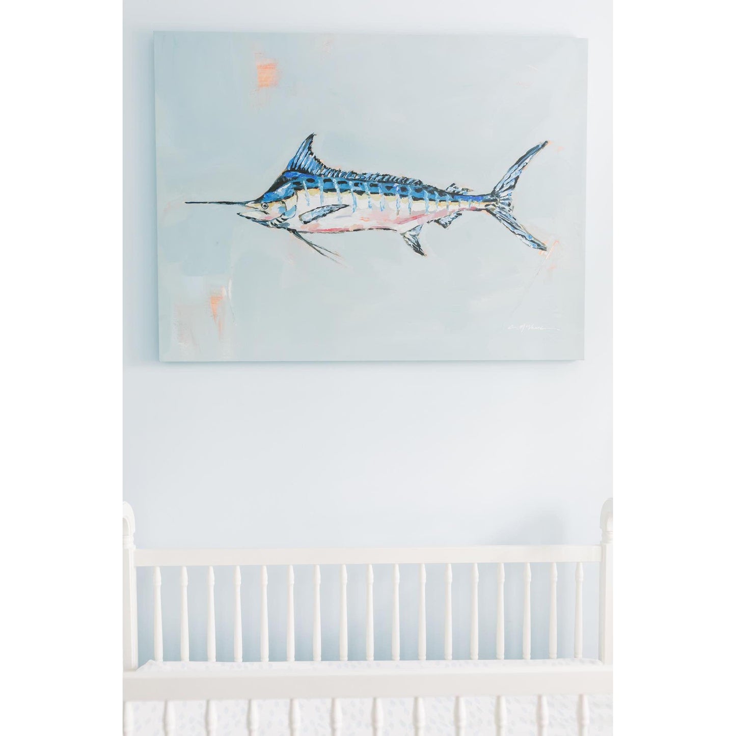Blue Marlin on canvas