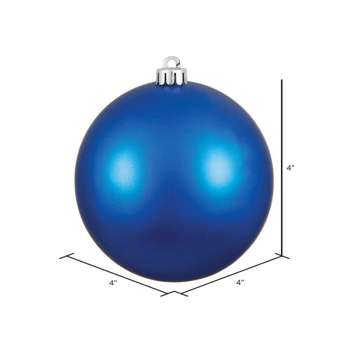 Blue Matte Ball Christmas Tree Ornament (6 pack)