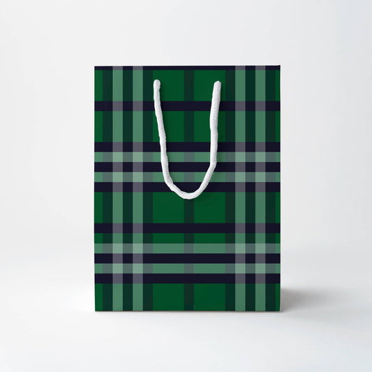 Blue Tartan Gift Bag | Luxury Gift Bag by JOSIL Paperie