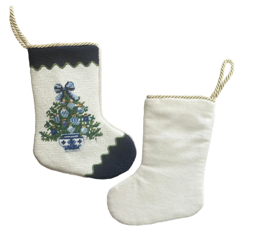 The Chinoiserie Tree Needlepoint Stocking (2 Sizes)