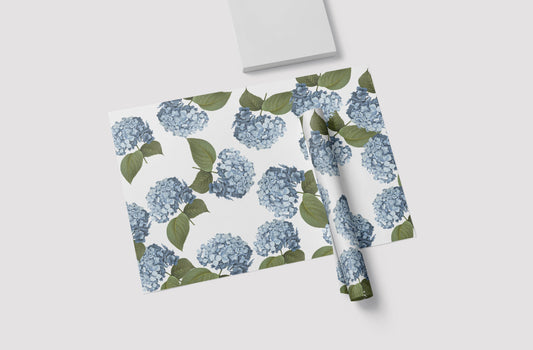 Blue Hydrangea Placemat Pad | Placemats by JOSIL Paperie