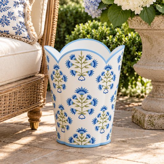 Willow Bloom Round Wastepaper Basket & Tissue (2 Options)
