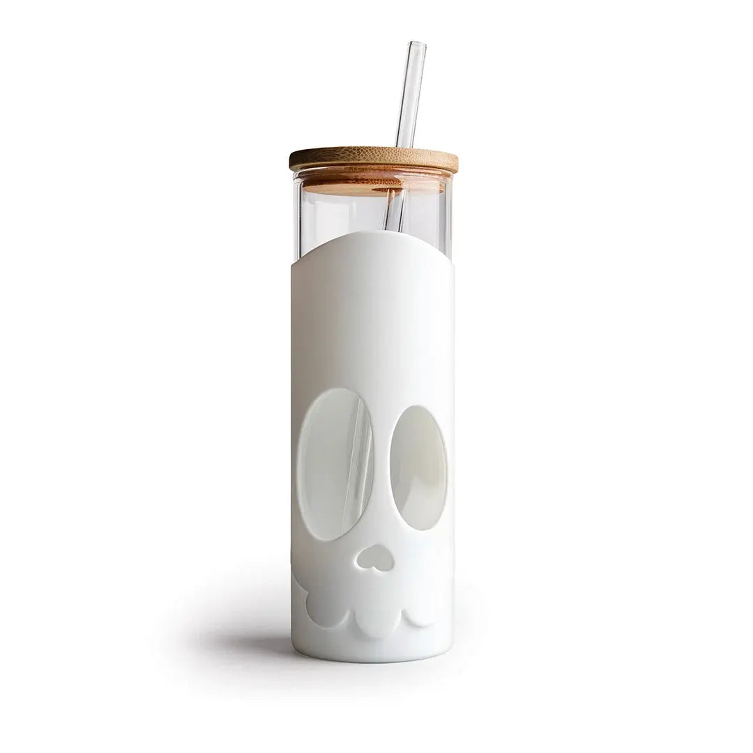 a white plastic bottle with a straw